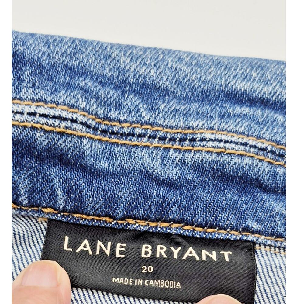 Lane Bryant Denim Jean Jacket Cropped Front Flap Pockets Size 20 12924-0995 - Picture 12 of 12